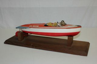 Rare Vintage Hadson Japan Tin Battery Op Sea Master Speed Racing Boat VG L@@K 2