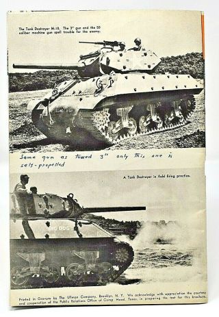 RARE WWII 1943 THIS IS CAMP HOOD BROCHURE TANK DESTROYER CTR 12 VTC BN SOLDIER 3
