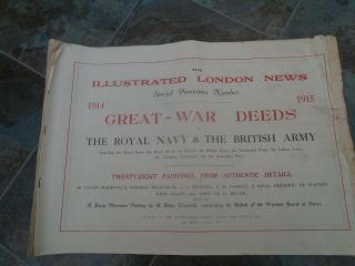 Rare Illustrated London News 1914 - 1915 Great War Deeds 28 Images Of War Look