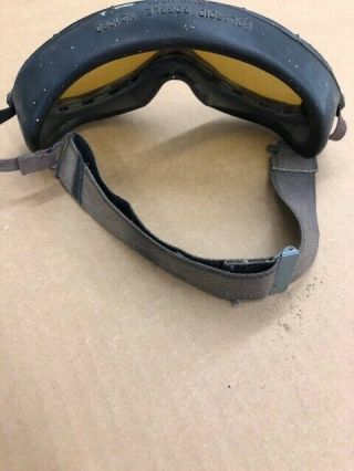 WW2 US Army Air Force Corps Leather Flight Helmet Med WITH GOGGLES AND GLOVES 4