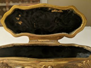 Large,  Heavy,  Detailed,  Art Nouveau,  Ornate,  Casket Jewelry Box 8 3/4 X 3 1/2 