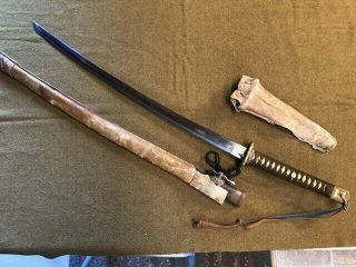 WW2 Japanese Samurai Sword With Scabbard - Combat Vet Battlefield Pick Up 3