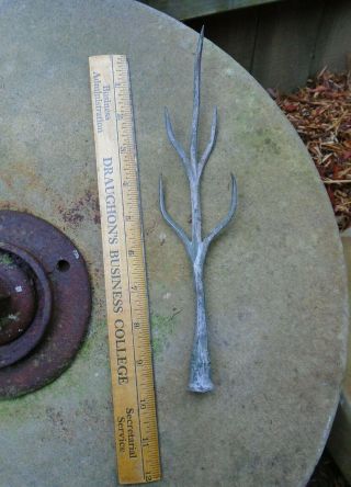 Vintage WEATHERVANE FINIAL Lightning Rod,  5 Point Thistle,  Twig BranchTopper Tip 3