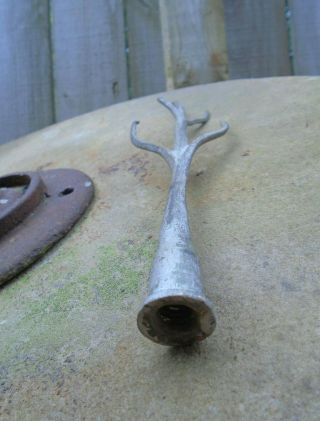 Vintage WEATHERVANE FINIAL Lightning Rod,  5 Point Thistle,  Twig BranchTopper Tip 4