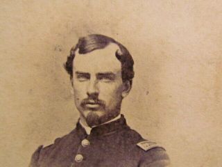 28th York Infantry Captain Lafayette Chaffer Autographed Cdv Photograph