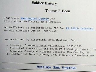 100th Pennsylvania Infantry Thomas F.  Boon with corps badge cdv photograph 6