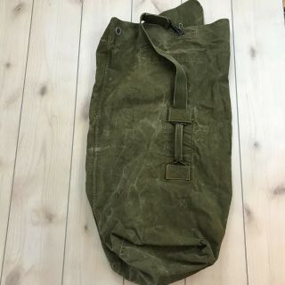 Vintage Us Army Military Duffle Bag Green Heavy Canvas 1943 Bradford & Co