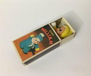 Vintage Baby William Matchbox Doll Yellow Beanie