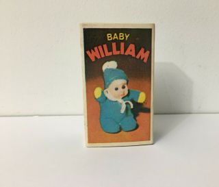 Vintage Baby William Matchbox Doll Yellow Beanie 4