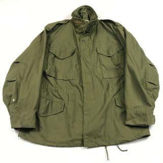 Vintage 1960s 1970s Vietnam War Us M - 65 Og Green Field Jacket Sz Medium Short