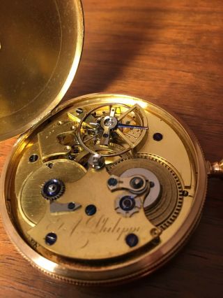 VERY RARE Ca.  1800 - 18 K GOLD WATCH WITH - FUSEE - AND - LEPINE TYPE MOVEMENT 5
