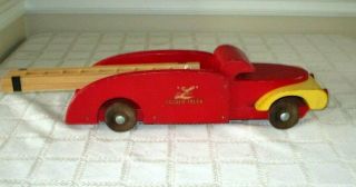 1942 - WWII - BUDDY L - WOODEN HOOK & LADDER FIRE TRUCK - 20 