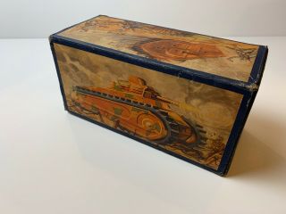 Vintage Tin Wind Up Tippco Tco Toy Tank Box Only.