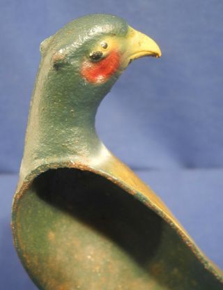 Vtg Antique Hubley Doorstop 458 Cast Iron Pheasant Bird Fred Everett Orig Paint 7
