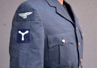 British Army RAF No 1 Royal Air Force Dress Uniform Jacket Tunic Blue 5
