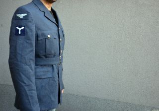British Army RAF No 1 Royal Air Force Dress Uniform Jacket Tunic Blue 6