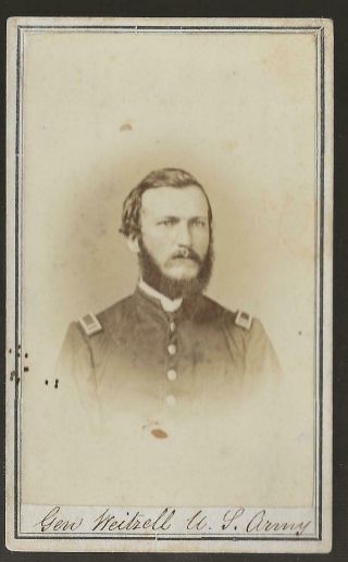 Civil War Cdv Rare View As Lt Of General Godfrey Weitzle In Orleans