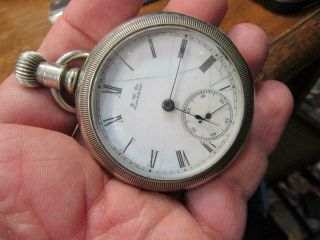 Awesome A.  W.  Co Waltham Large Pocket Watch 1906 Memoradum Edward Zelle (19e4)