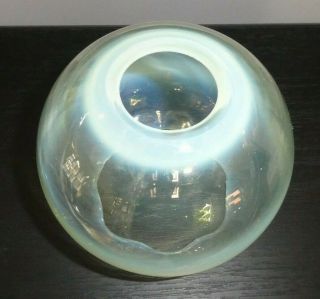 Rare Tiny Round Globe Vaseline glass shade.  19th century in period 2