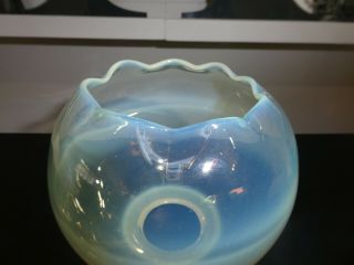 Rare Tiny Round Globe Vaseline glass shade.  19th century in period 5