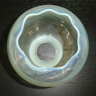 Rare Tiny Round Globe Vaseline glass shade.  19th century in period 6