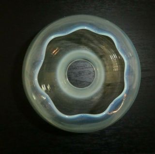 Rare Tiny Round Globe Vaseline glass shade.  19th century in period 7