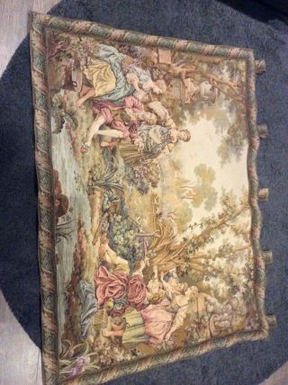 5027 - Old French / Belgium Tapestry Wall Hanging - 138cm X 105cm