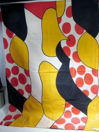Midcentury Cotton Fabric Panel After Alexander Calder