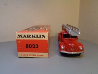 MARKLIN MÄRKLIN GERMANY No 8023 1960 ' S MAGIRUS DEUTZ FIRE ENGINE TRUCK RARE MIB 3