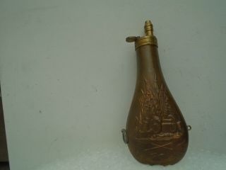 Interesting Colts Patent Metal Powder Flask With Civil War Images Take A Look