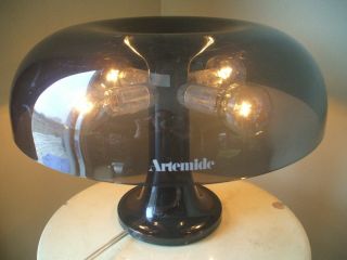 Nesso Table Lamp By: Artemide Giancarlo Mattioli Italy Mcm Smoked Lucite