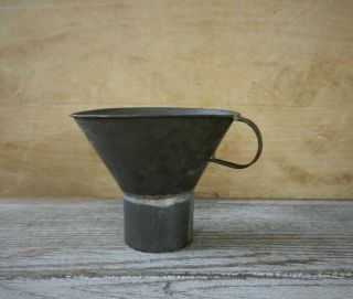 Antique Tin Funnel Canning Jar Filler Wide Mouth 2