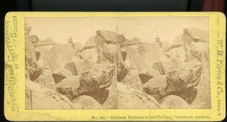 Stereoview Photograph Civil War Tipton Gettysburg Southern Entrance Devil Dens