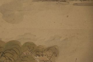 JAPANESE HANGING SCROLL ART Painting Sansui Landscape Sakakibara Bunsui E7492 5
