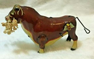 Disney Ferdinand The Bull Wind Up Tin Litho Toy 1930s Marx Well Vintage