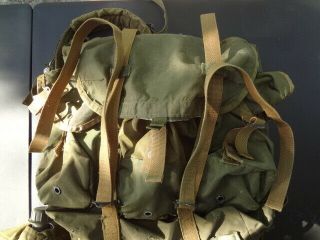 Us Military Army Marines Nylon Field Pack Lc - 1 Med Rucksack Backpack Od W Straps