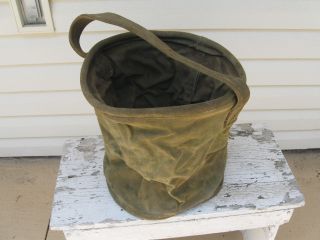 Vintage Canvas Collapsible Horse Feeder/waterer Military?