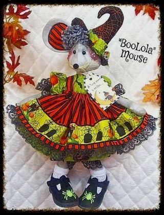 Primitive Halloween " Boolola Mouse " Pattern 475 Ginger Creek Crossing