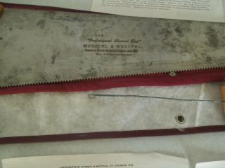 Vintage Professional Musical Saw with carrying bag very rare 1920 ' s 3