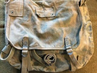 WW2 USMC Field Pack/Haversack Set Field Camouflaged and Salty - Combat Vet Named 10