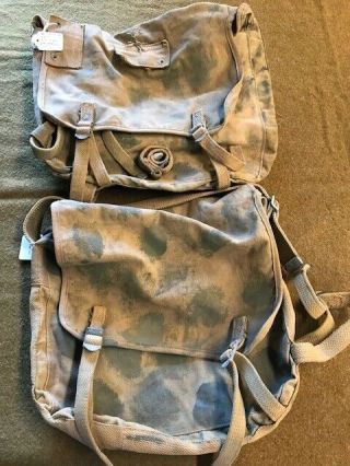 Ww2 Usmc Field Pack/haversack Set Field Camouflaged And Salty - Combat Vet Named