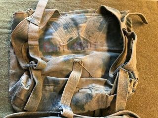 WW2 USMC Field Pack/Haversack Set Field Camouflaged and Salty - Combat Vet Named 4