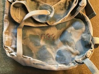 WW2 USMC Field Pack/Haversack Set Field Camouflaged and Salty - Combat Vet Named 9