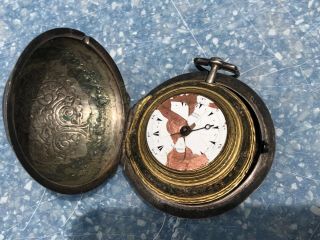 1774 Antique George Prior London Pocket Watch Triple Case