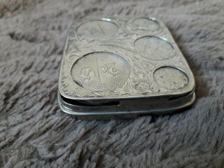 Antique Victorian Sovereign And Silver Coin Holder In