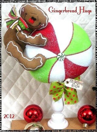 Primitive Christmas Gingerbread Peppermint Spindle Make Do Pattern 245
