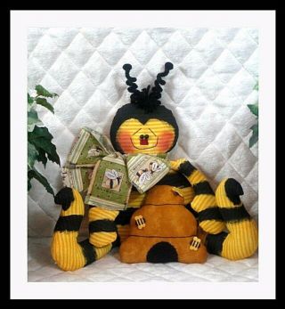 Primitive Raggedy Bumblebee Shelf Sitter W/hive Pattern 334