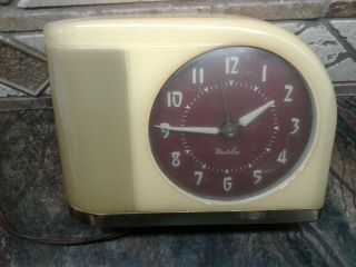 Westclox Moonbeam Flashing Alarm Clock Vintage 50 