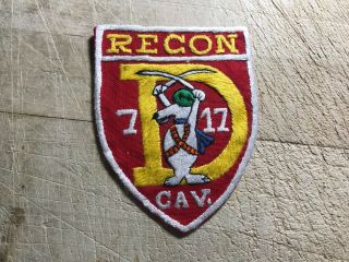 1960s/vietnam? Us Army Patch - 7/17 Cavalry Recon D - Troop - Beauty