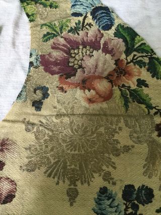 18 Th Century Silk Brocade With Two Extra Small Fragments 2